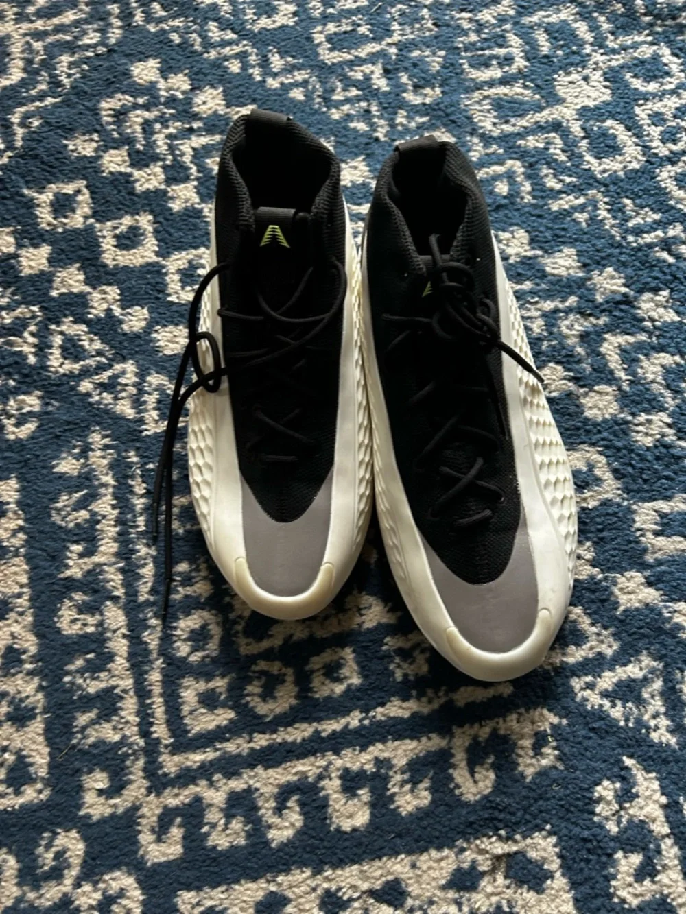 adidas Black, White and Gray Men's Low-Top Sneakers - Picture 1 of 6